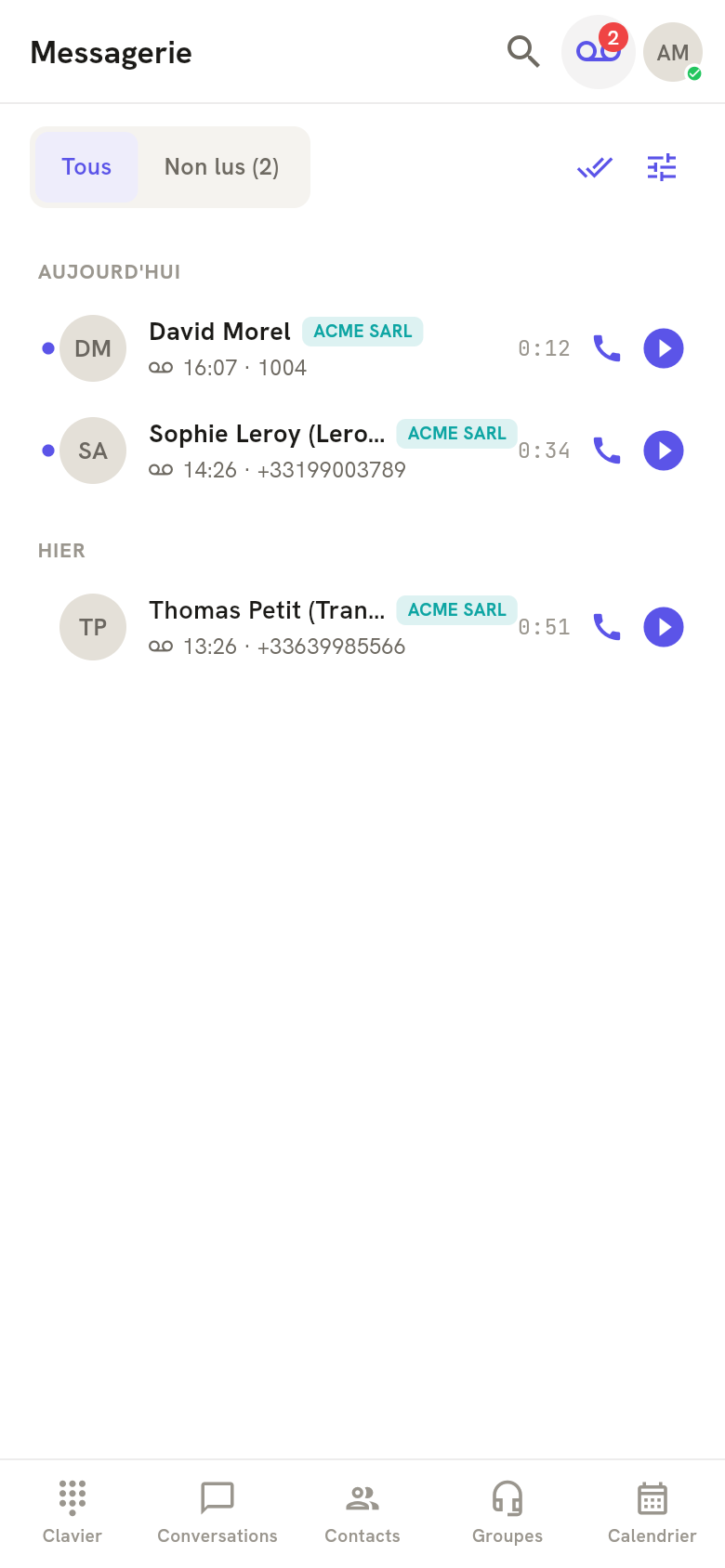 Messagerie vocale